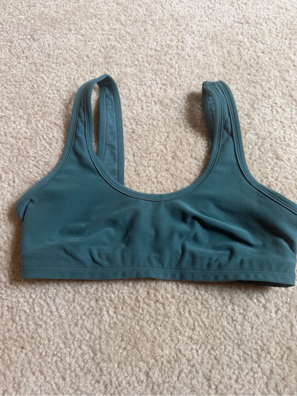 Alo Yoga Teal Scoop Neck Sports Bra Size Small